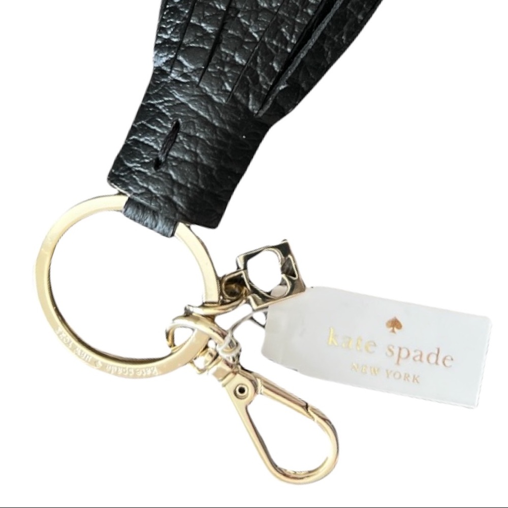 Kate Spade NY Black Leather Tassel Accessory